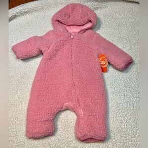 ⭐️4/$20 NWT size 3-6m  Wonder Nation Cozy Pink Fleece Footie